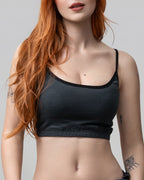 DUCK OFF Crop Top – Anthrazit