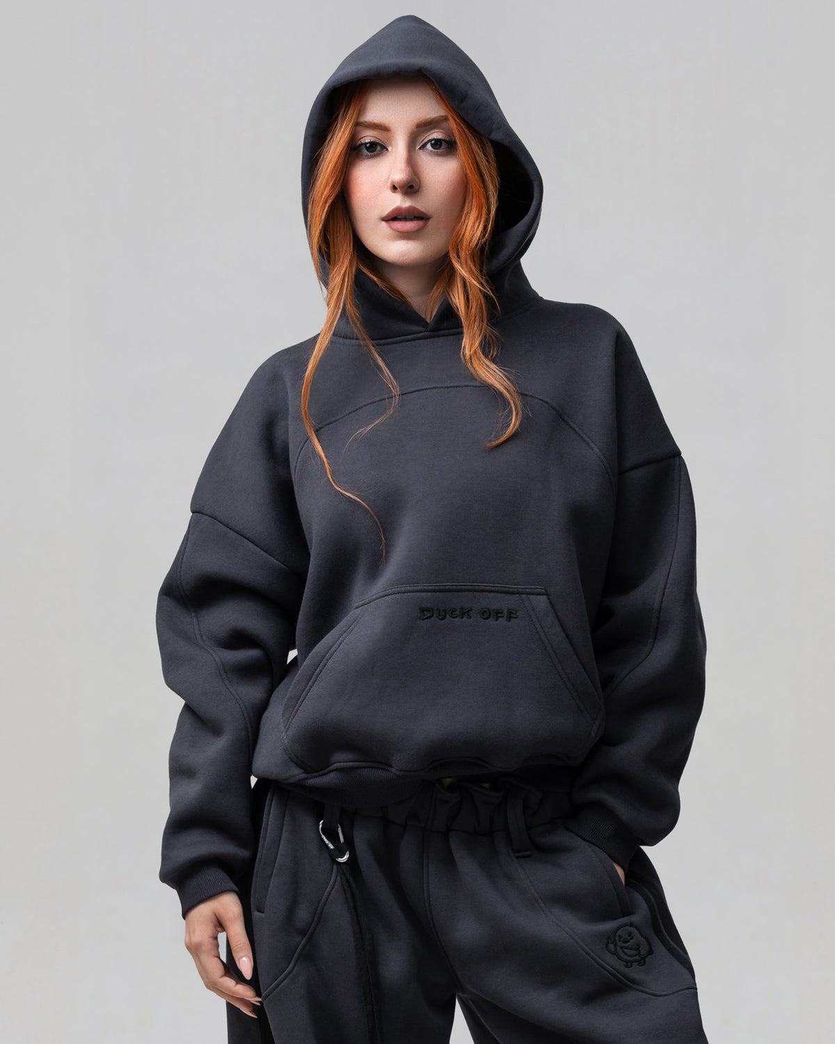 DUCK OFF Hoodie – Anthrazit