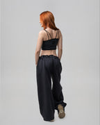 DUCK OFF Crop Top – Anthrazit