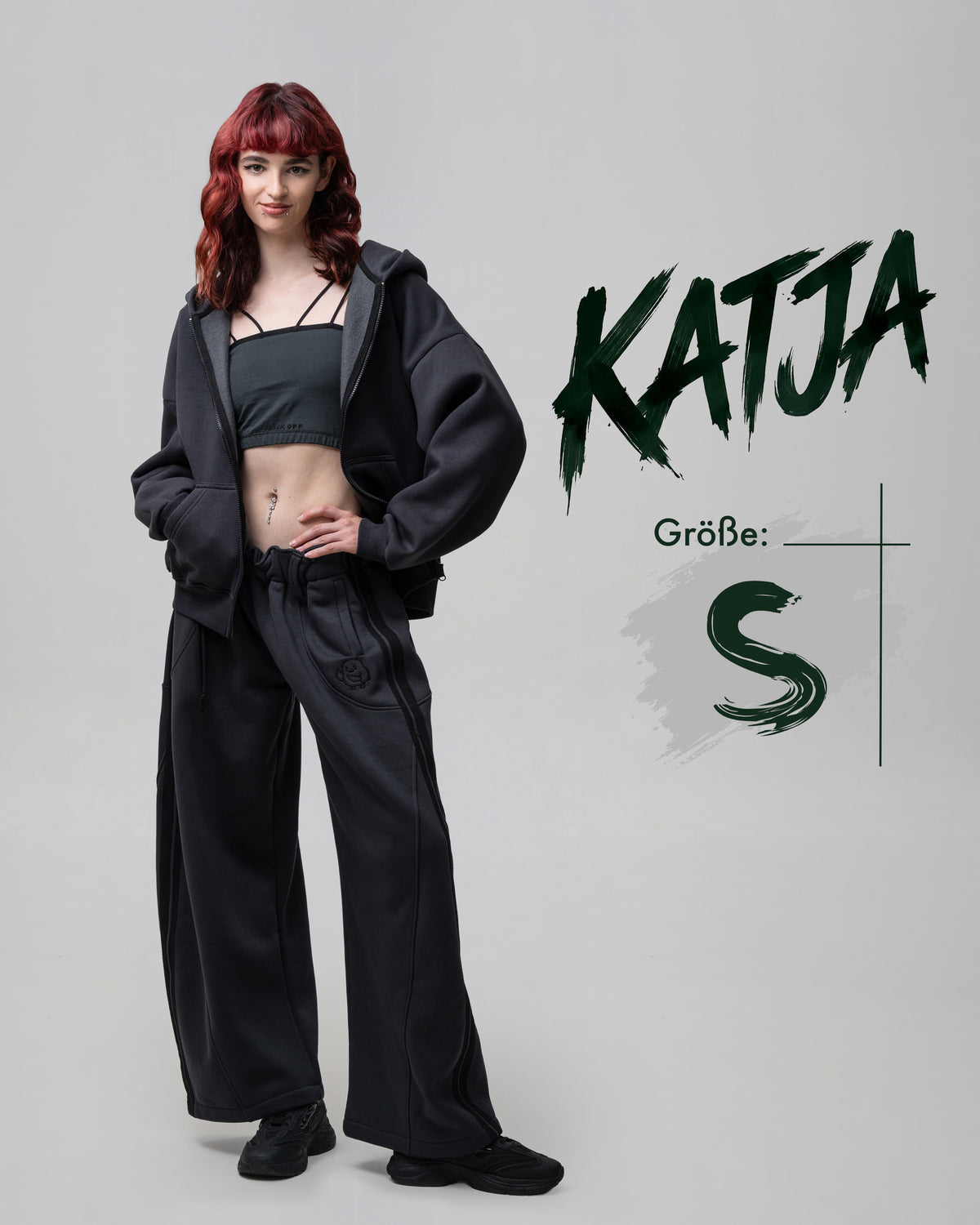 DUCK OFF Zipperjacke – Anthrazit