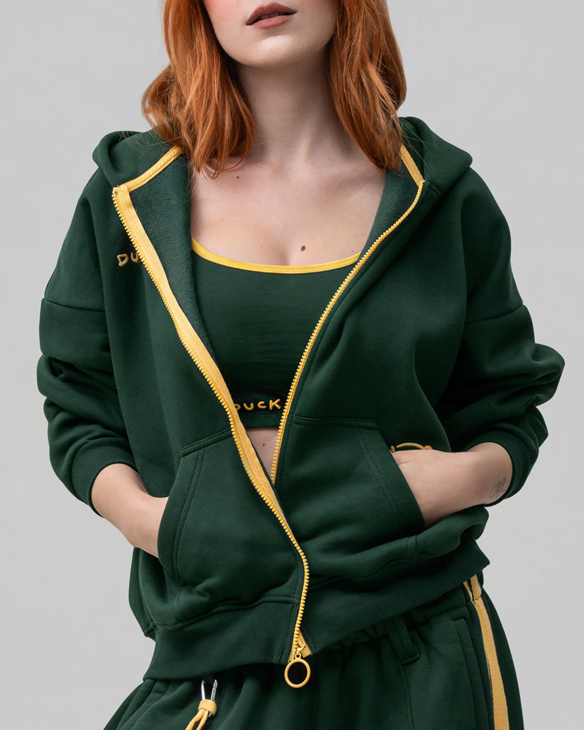DUCK OFF Zipperjacke – Green
