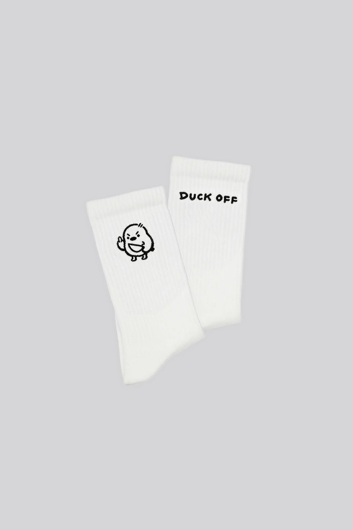 DUCK OFF Tennis Socks White