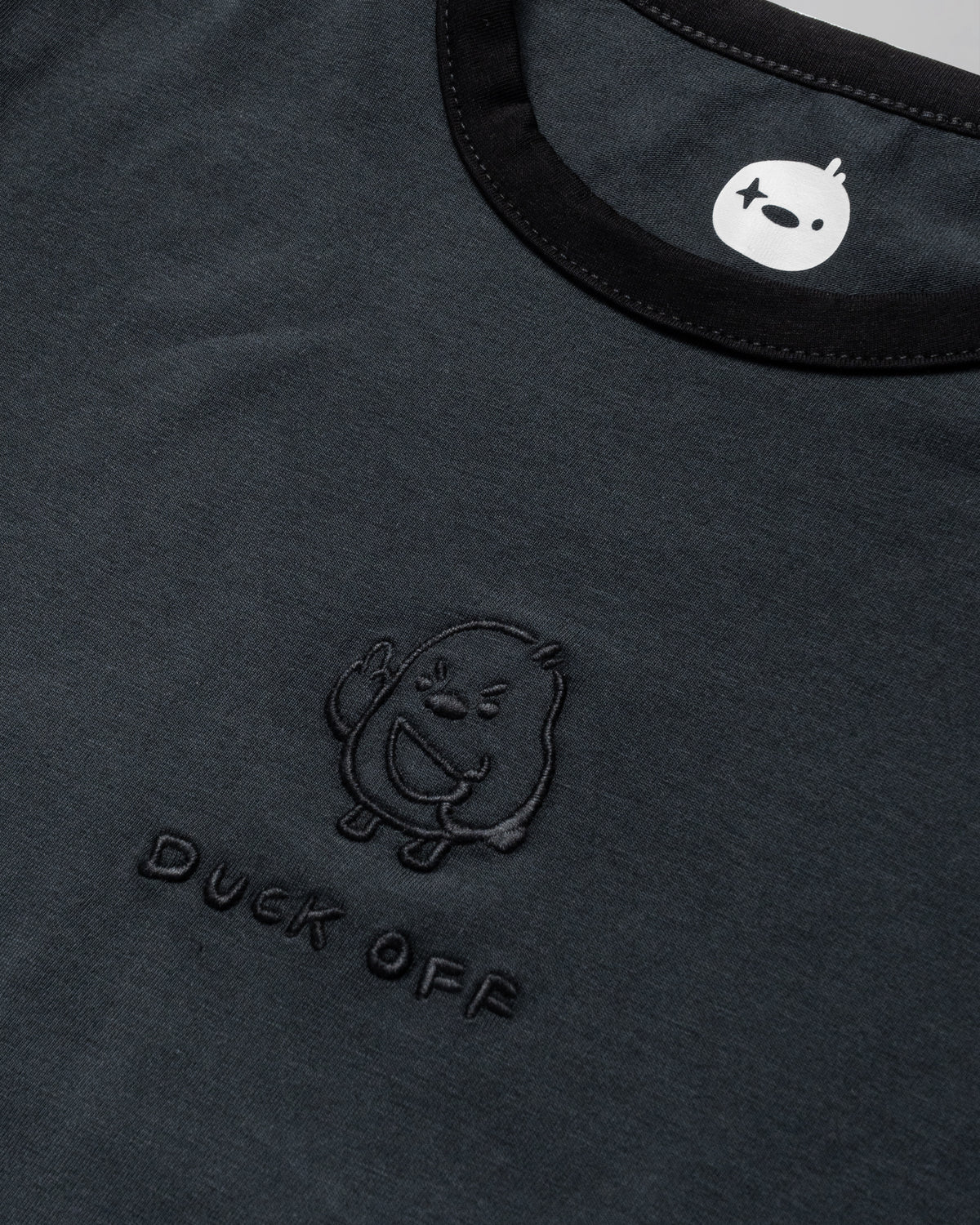 DUCK OFF Baby Tee – Anthrazit