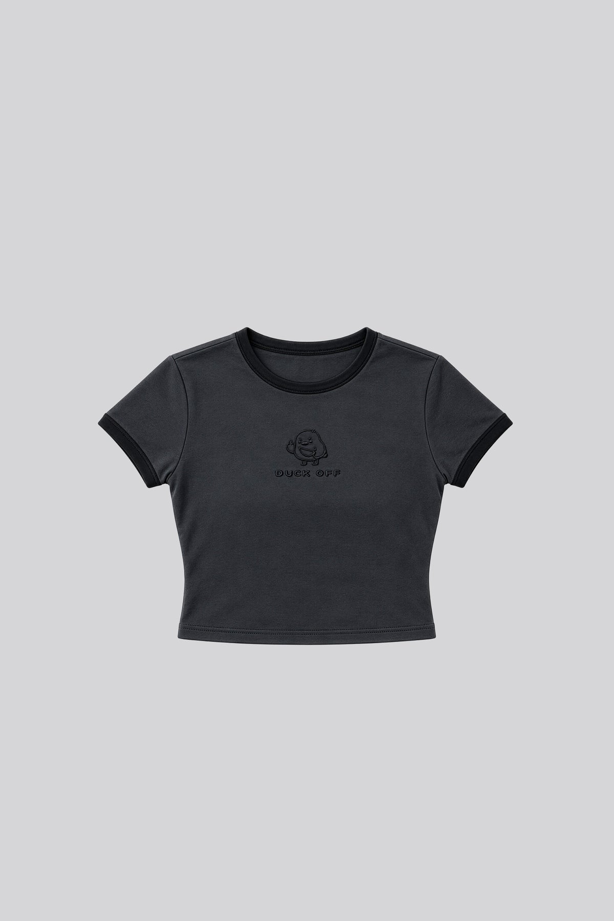 DUCK OFF Baby Tee – Anthrazit