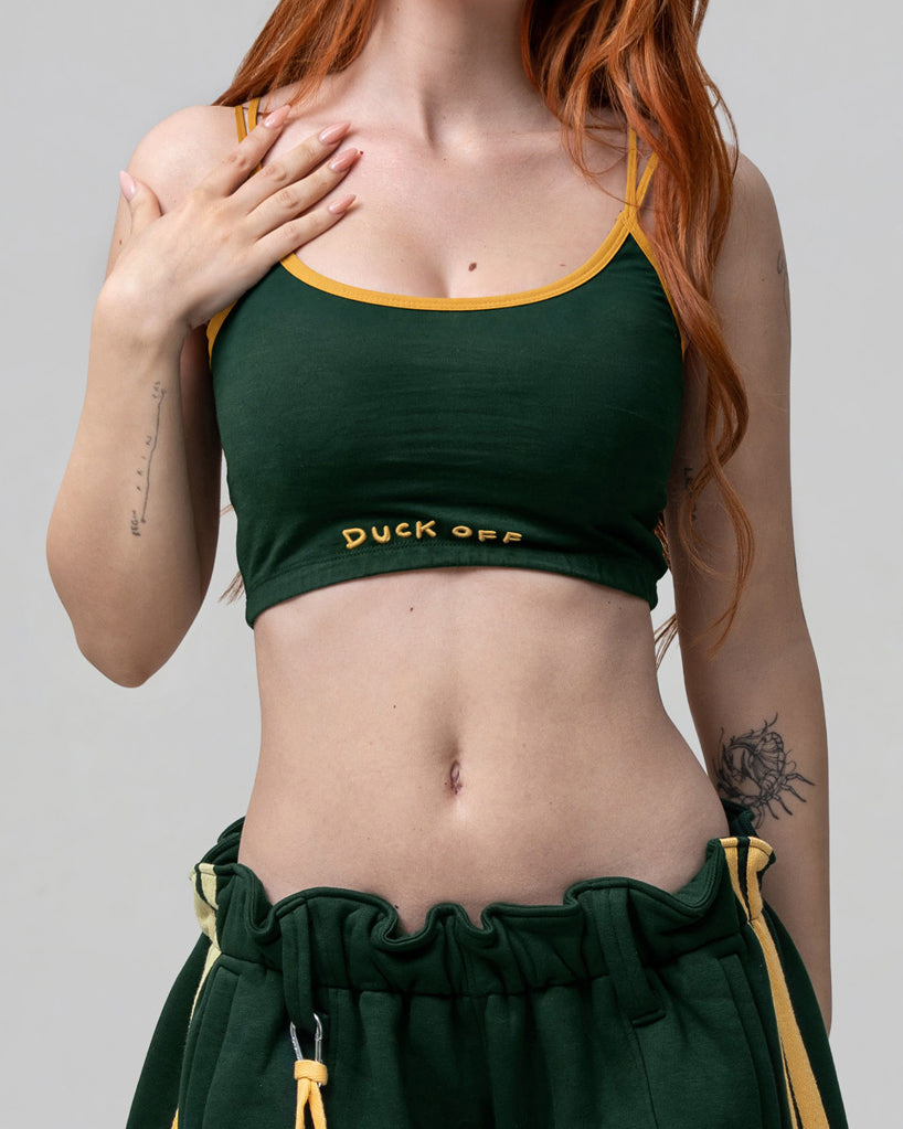 DUCK OFF Crop Top – Green