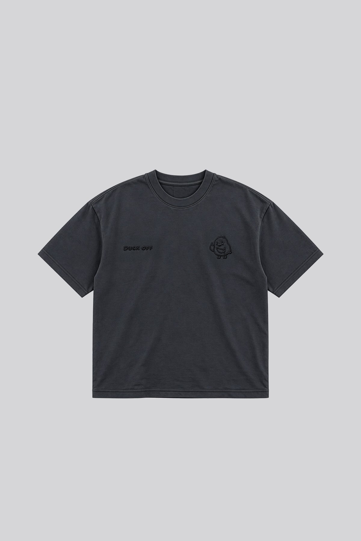 DUCK OFF Oversize Tee - Anthrazit